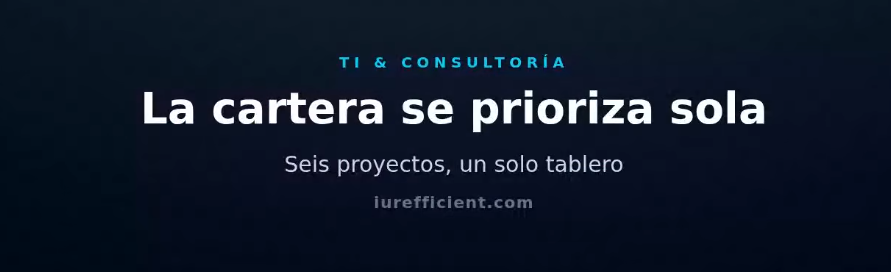 La cartera de proyectos se prioriza sola – Video
